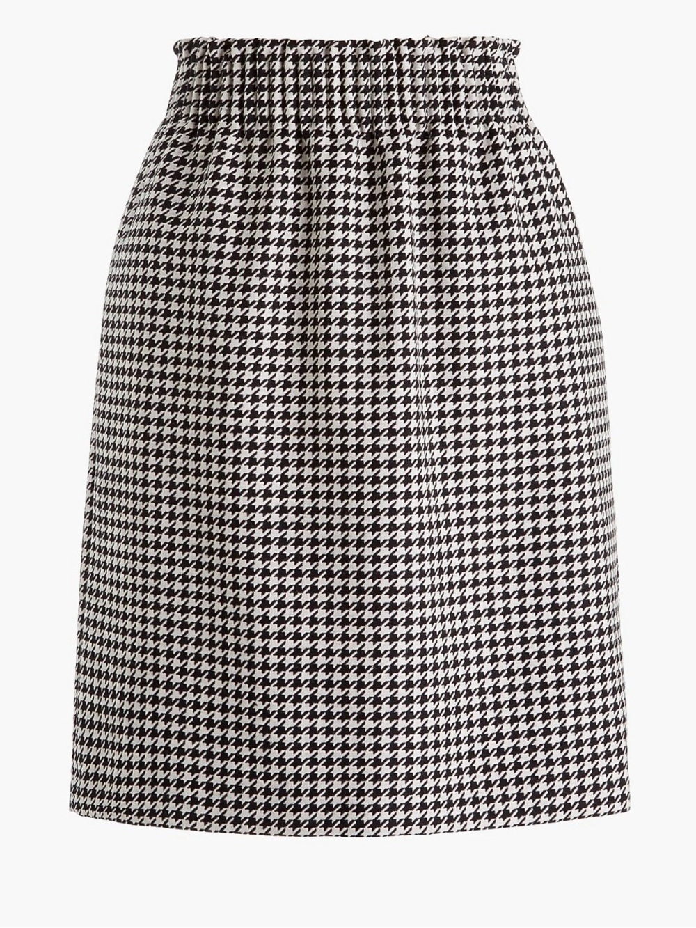 J. Crew Houndstooth Wool Blend Pull On‎ Mini Skirt Elastic Waist Preppy 4